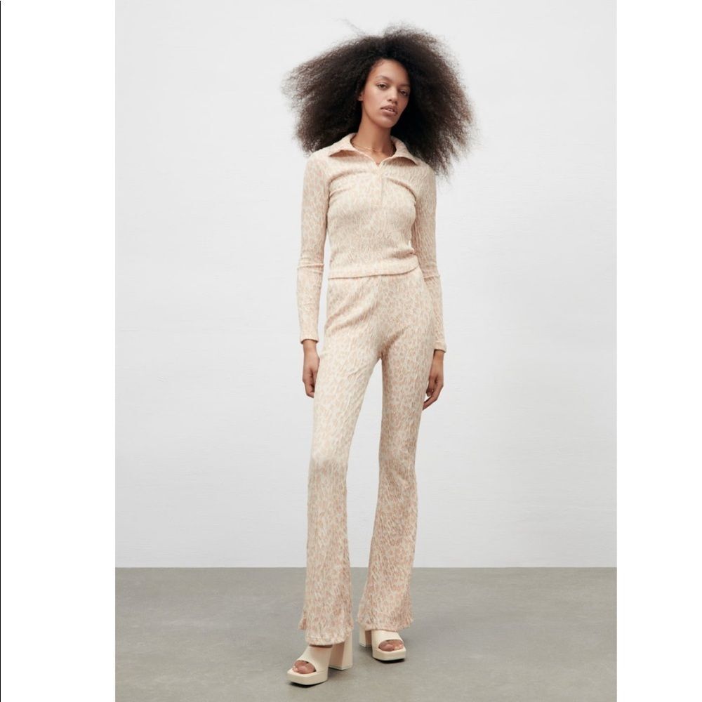 2 Pieces ZARA JACQUARD TOP + PANTS